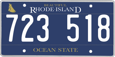 RI license plate 723518