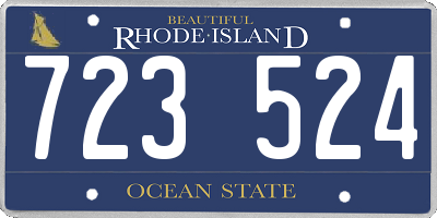 RI license plate 723524