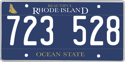 RI license plate 723528