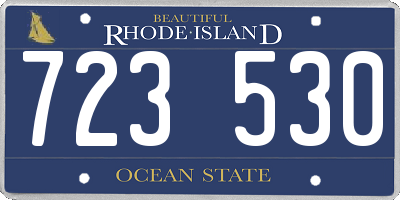 RI license plate 723530