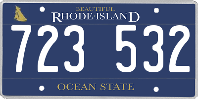 RI license plate 723532