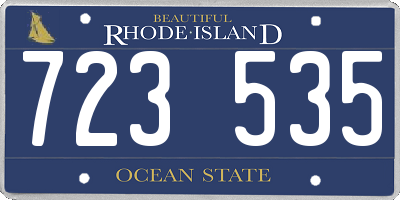 RI license plate 723535