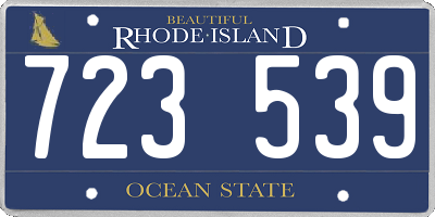 RI license plate 723539