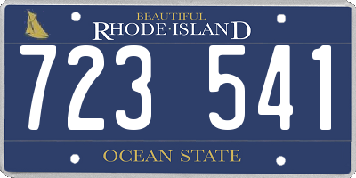 RI license plate 723541