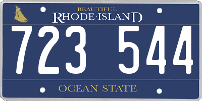 RI license plate 723544
