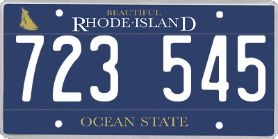 RI license plate 723545