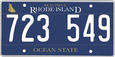 RI license plate 723549
