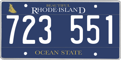 RI license plate 723551