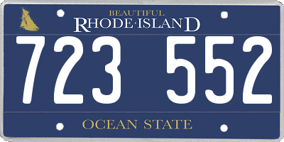 RI license plate 723552