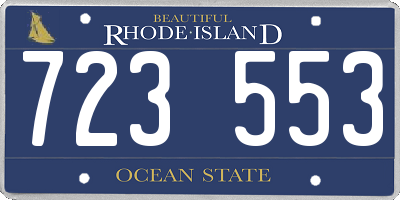 RI license plate 723553