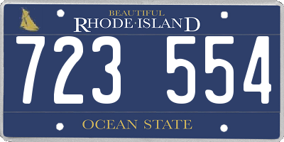 RI license plate 723554