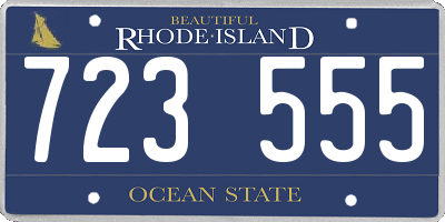 RI license plate 723555