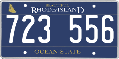 RI license plate 723556