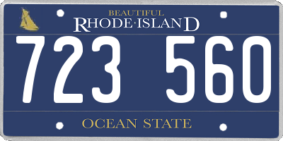RI license plate 723560