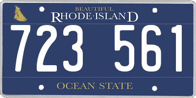 RI license plate 723561