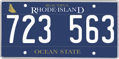 RI license plate 723563