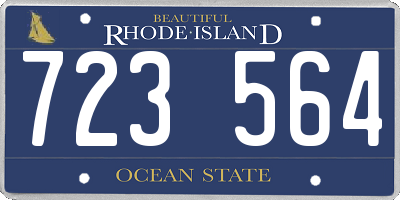 RI license plate 723564