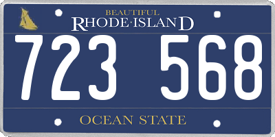 RI license plate 723568