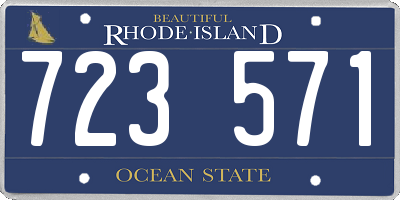 RI license plate 723571