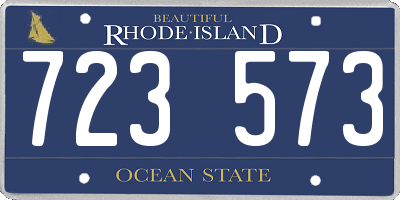 RI license plate 723573