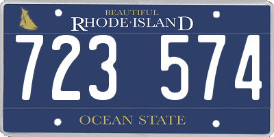 RI license plate 723574