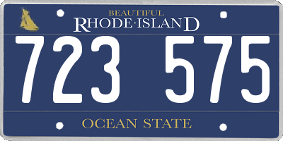 RI license plate 723575
