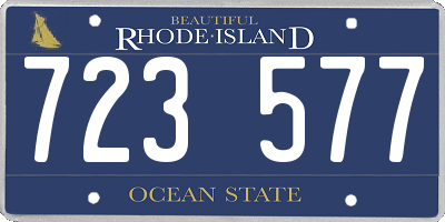RI license plate 723577