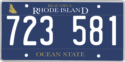 RI license plate 723581