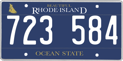 RI license plate 723584