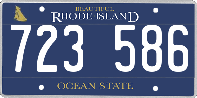 RI license plate 723586