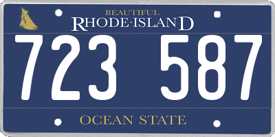 RI license plate 723587