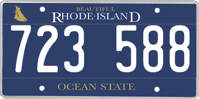 RI license plate 723588