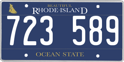 RI license plate 723589