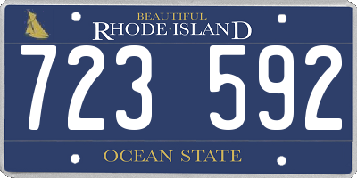 RI license plate 723592