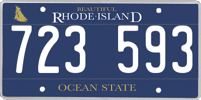 RI license plate 723593