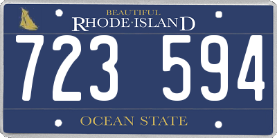 RI license plate 723594