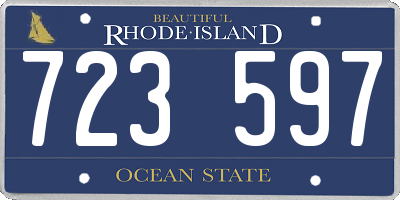 RI license plate 723597