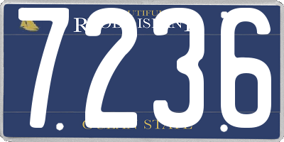 RI license plate 7236