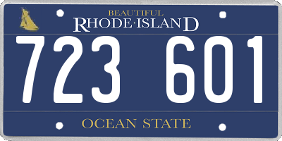 RI license plate 723601