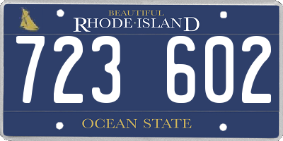 RI license plate 723602