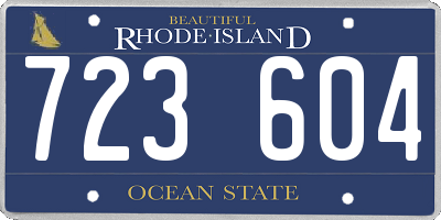 RI license plate 723604