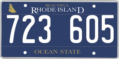 RI license plate 723605