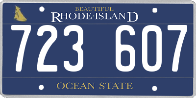 RI license plate 723607