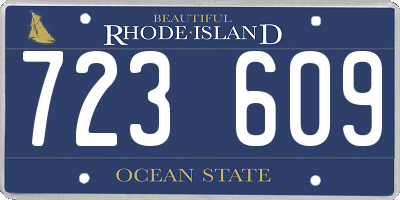 RI license plate 723609