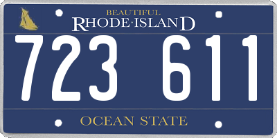 RI license plate 723611