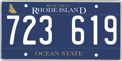 RI license plate 723619