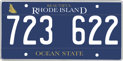 RI license plate 723622