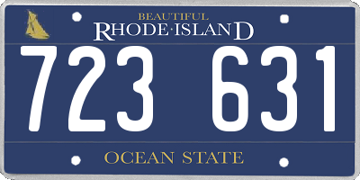 RI license plate 723631