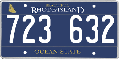 RI license plate 723632