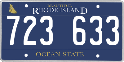 RI license plate 723633